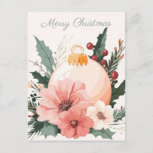 Festive and elegant Christmas Greeting Postcard