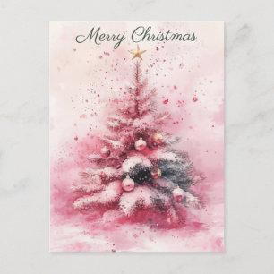 Festive and elegant Christmas Greeting Postcard