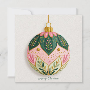 Festive and elegant Christmas Greeting Postcard