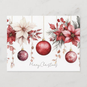 Festive and elegant Christmas Greeting Postcard