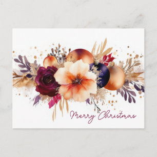Festive and elegant Christmas Greeting Postcard