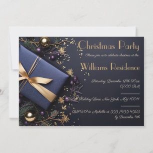 Festive and elegant Christmas Party Invitation
