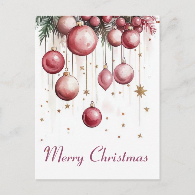 Festive and elegant Christmas Postcard (Front)
