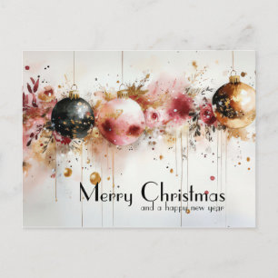 Festive and elegant Christmas Postcard