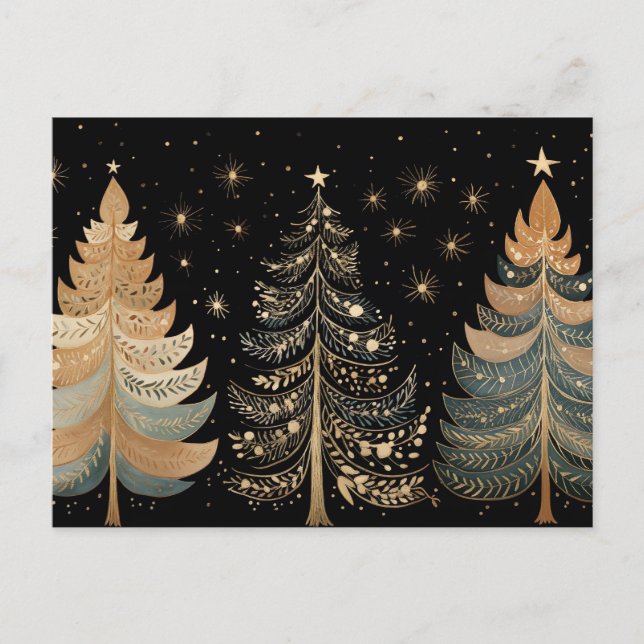 Festive and elegant Christmas Tree Greeting Card (Front)