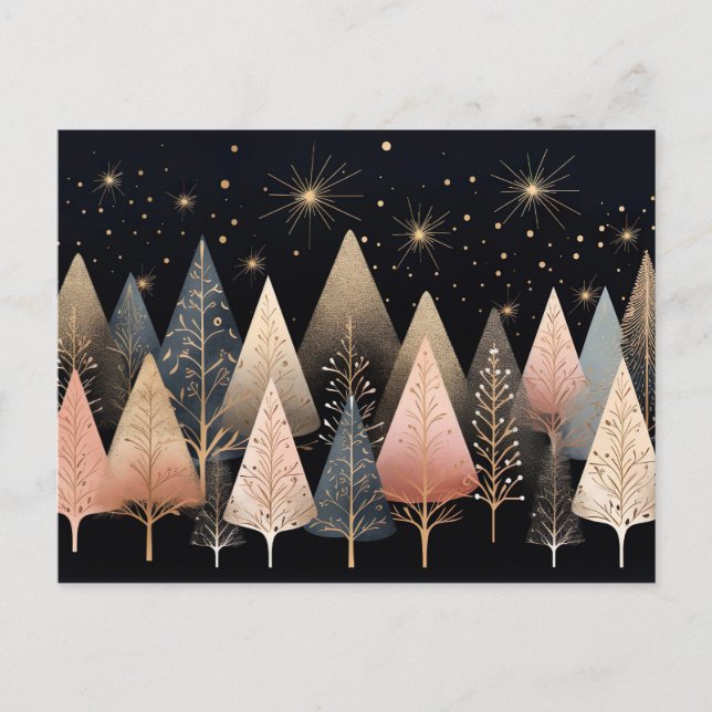 Festive and elegant Christmas Tree Greeting Card (Front)