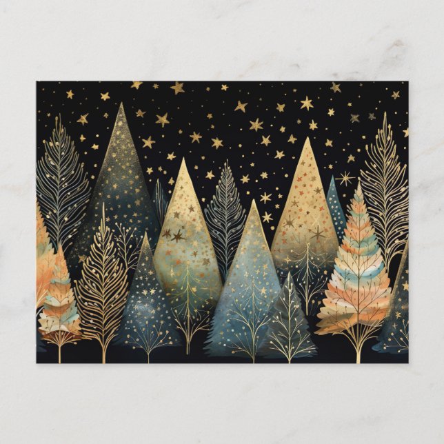 Festive and elegant Christmas Tree Greeting Card (Front)