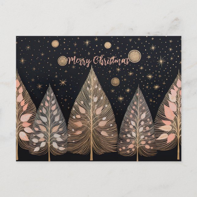 Festive and elegant Christmas Tree Greeting Card (Front)