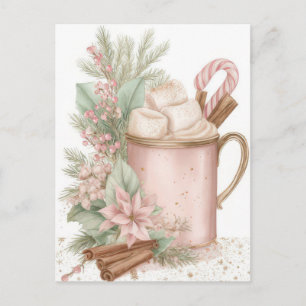 Festive and elegant Pastel Christmas Mug Postcard