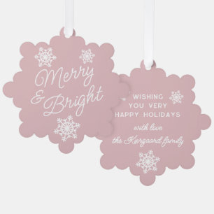 Festive And Elegant Seasons Greetings Tree Decoration Card