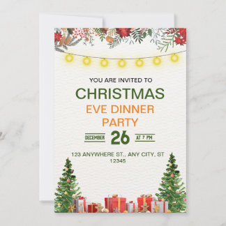 Festive and Fun Christmas Gathering Invitation