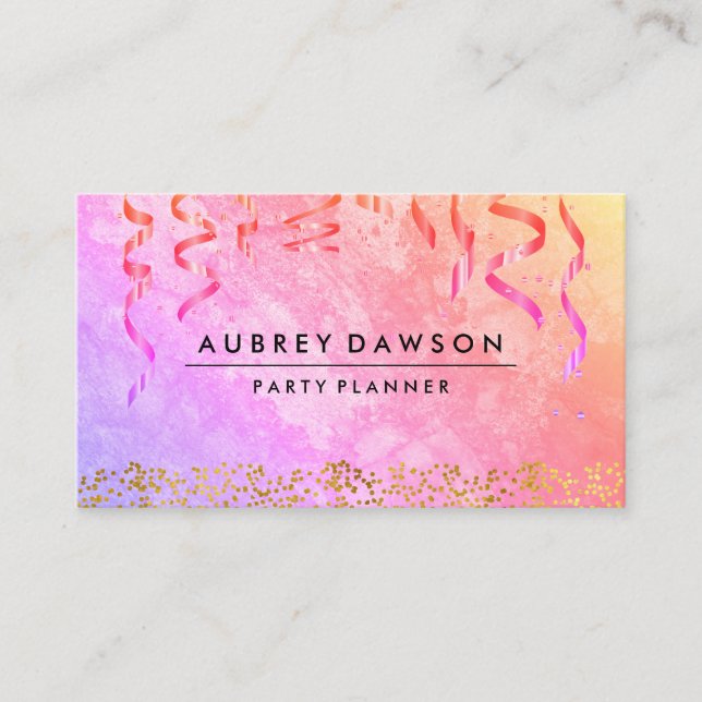 Festive and Glamourous Business Card (Front)