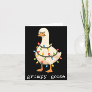 Festive And Mpy Goose Santa Hat Xmas Light Matchin Card