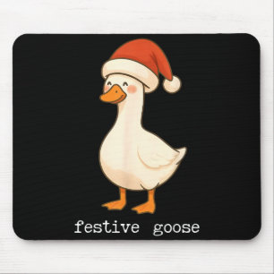 Festive And Mpy Goose Santa Hat Xmas Light Matchin Mouse Mat