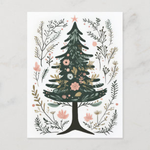 Festive and nordic Christmas Tree Greeting Card