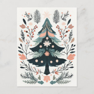 Festive and nordic Christmas Tree Greeting Card