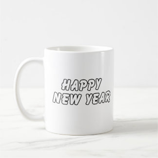 Festive and Simple New Year 2025 Design Coffee Mug