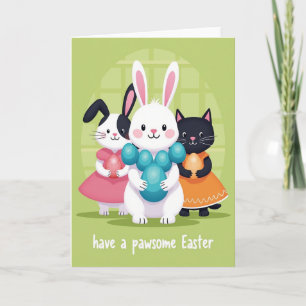 Festive Animal Friends Egg Card