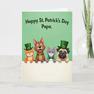 Festive Animal Friends Faux Gold Card