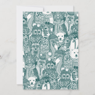 festive animals jade holiday card