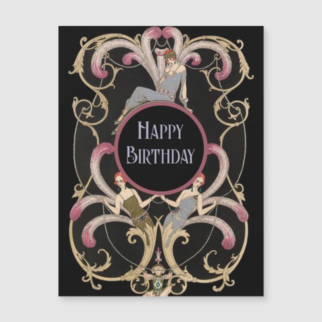 Festive Art Deco Birthday   (Front)