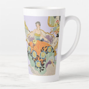 Festive Art Deco lady Latte Mug