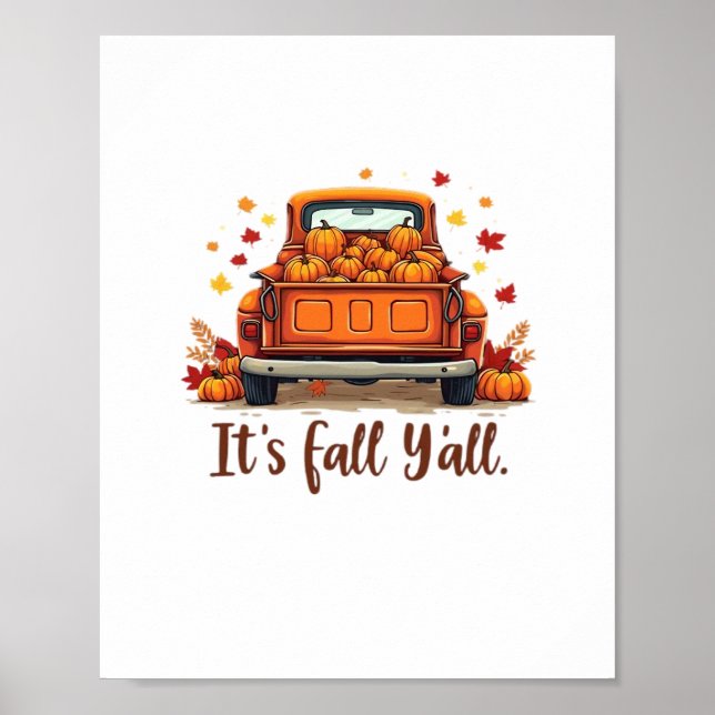 Festive Autumn Harvest Design Celebrating Fall Sea Poster (Front)