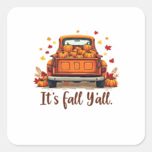 Festive Autumn Harvest Design Celebrating Fall Sea Square Sticker