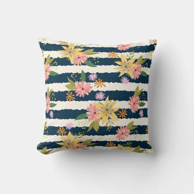 Festive Autumn Leaves Cushion (Front)