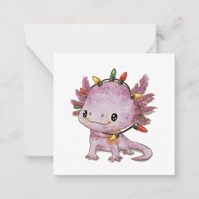 Festive Axolotl  Card (Front)