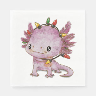 Festive Axolotl Napkin