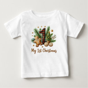 Festive baby's first Christmas  Baby T-Shirt