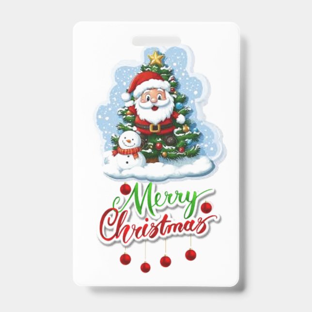Festive Badge Design Sale: Celebrate Christmas  ID Badge (Front)