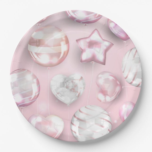 Festive Balloon Paper Plate (Front)