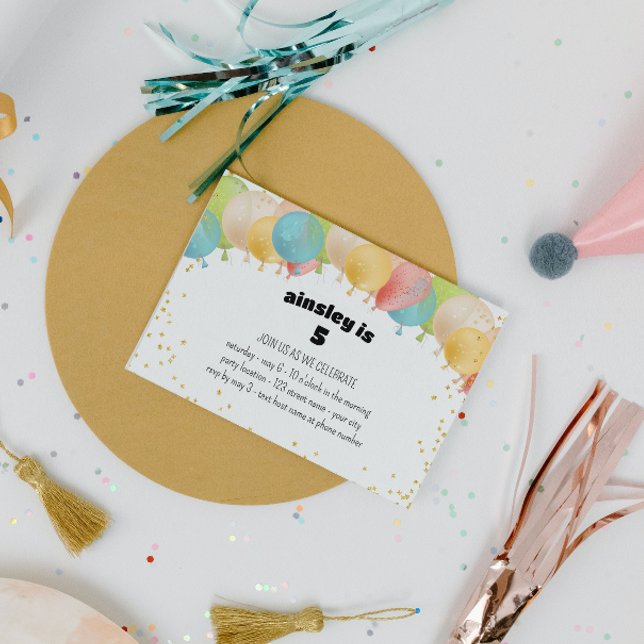 Festive Balloon Party Invitation (Creator Uploaded)