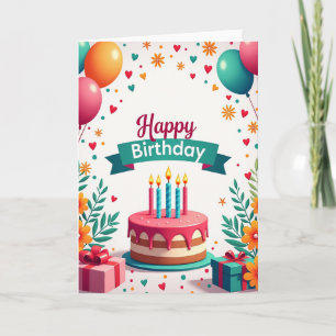 Festive Banner Birthday Card