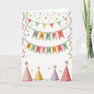 Festive Banner Flag Card