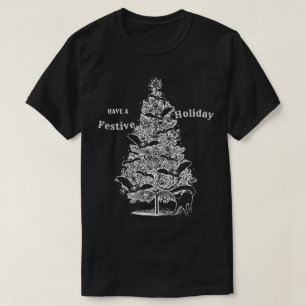 Festive Bat Christmas Tree T-Shirt