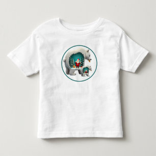 Festive Bear Santa Christmas Trees Cookies Toddler T-Shirt