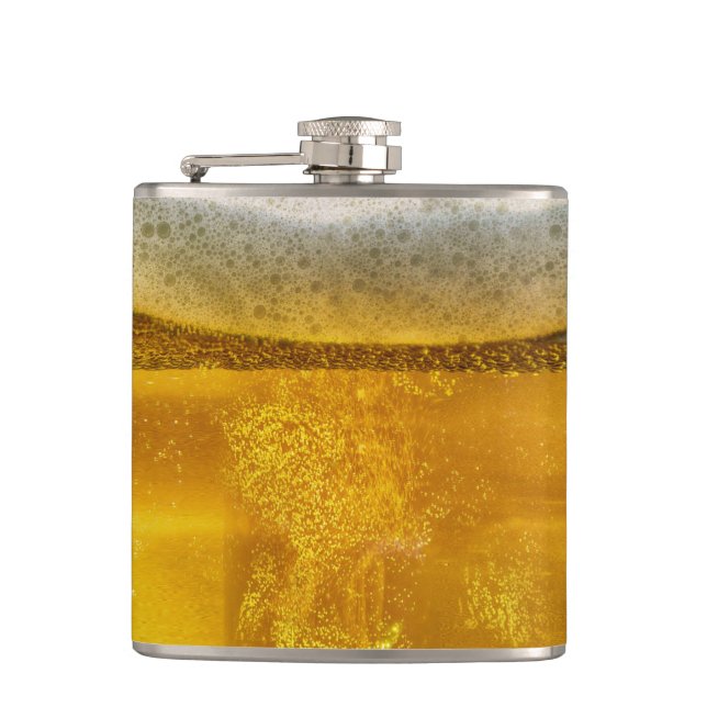 Festive Beer Galaxy a Celestial Quenching Hip Flask (Front)