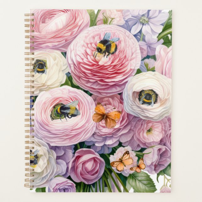 Festive Bees & Florals Planner (Front)