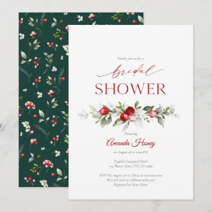 Festive Berry Bridal Shower Invitation