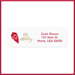 Festive Berry Colour Ornament Be Merry