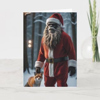 Festive Bigfoot  Holiday Card