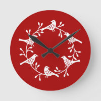 Festive Bird and Flower Scandi Wreath