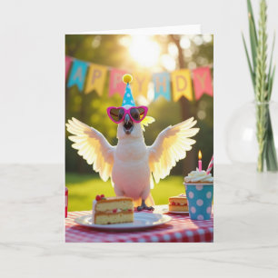 Festive Bird Birthday Card