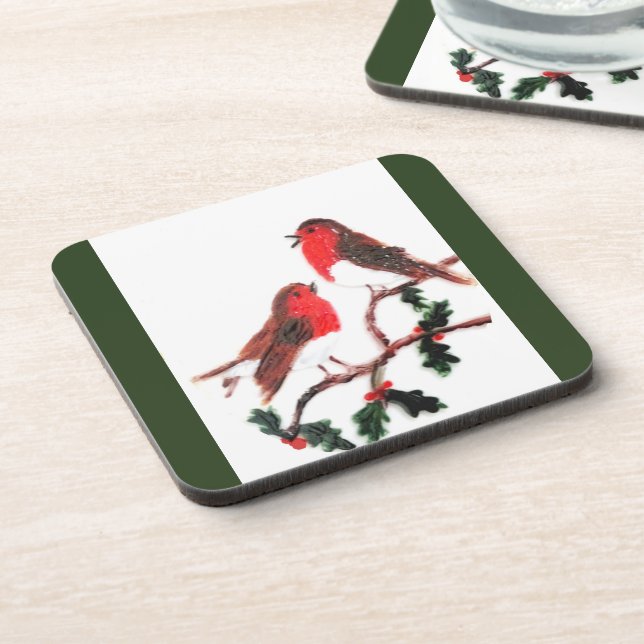 Festive Birds, Robin Holly Coaster (Left Side)