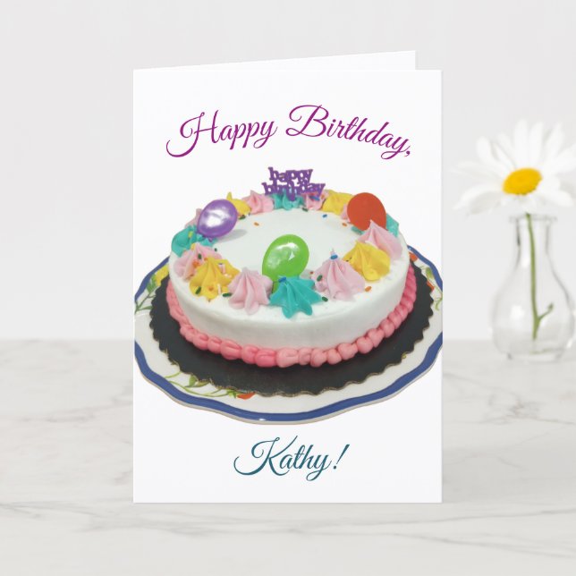 Festive Birthday Card (Small Plant)