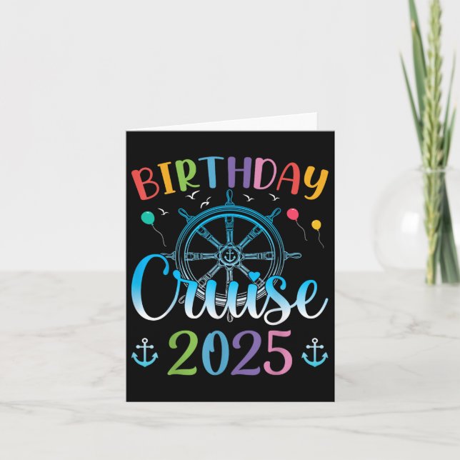 Festive Birthday Cruise 2025 Cruise Boat Party Bir Card (Front)