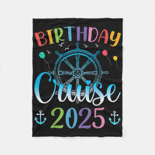 Festive Birthday Cruise 2025 Cruise Boat Party Bir Fleece Blanket